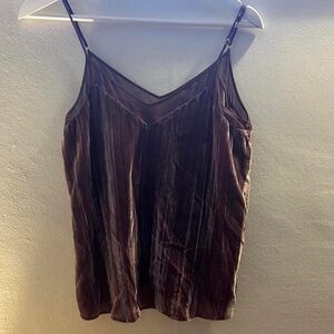 Lucky Brand Velvet Tank Top in Rich Brown